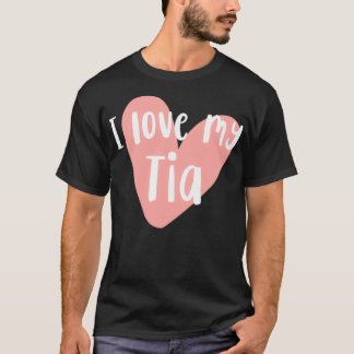 Camiseta I love My Tia Fun Cute Aunt Tee Heart