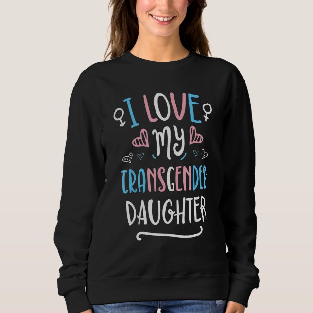 Camiseta I Love My Transgender Daughter LGBT Pride Flag Tra (Frente)