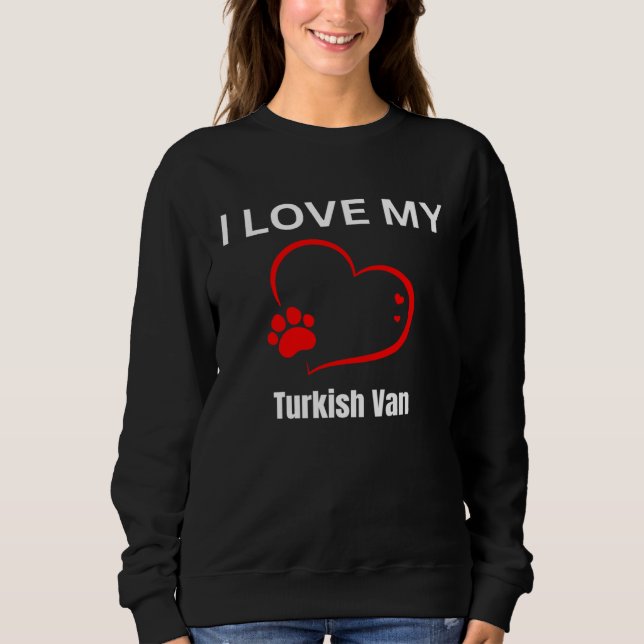 Camiseta I love my turkish van breed cat Cat (Frente)