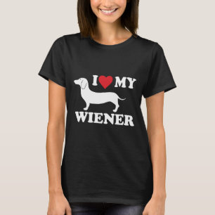 Camiseta I Love My Wiener Dachshund