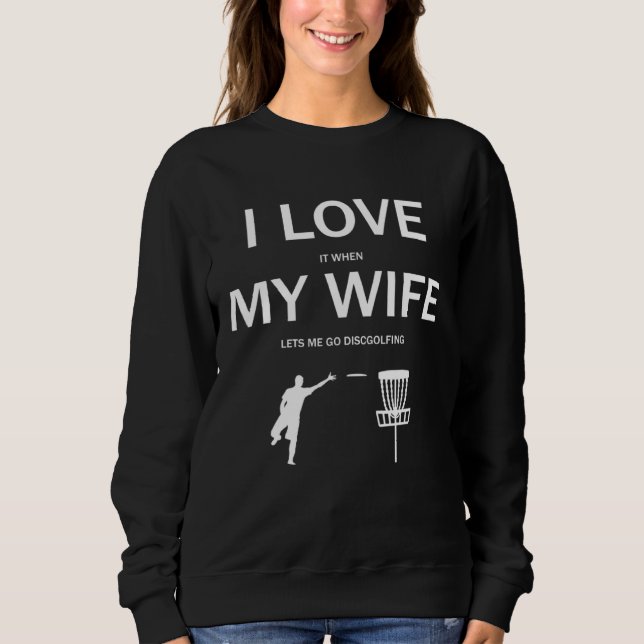 Camiseta I Love My Wife Discgolf Evolution Frisbee (Frente)