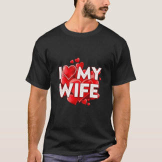 Camiseta I Love My Wife – Romantic Heart Typography Design
