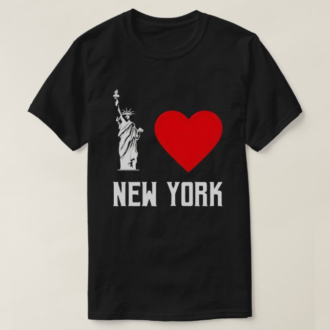 Camiseta I Love New York Heart T‑Shirt Design (Frente do Design)