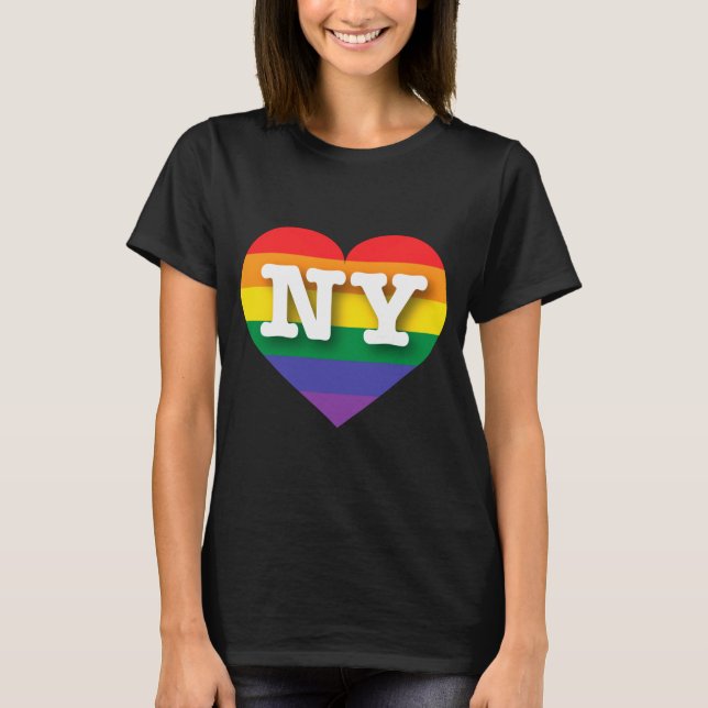 Camiseta I Love New York Rainbow Heart _1  (Frente)