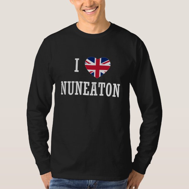 Camiseta I Love Nuneaton England Union Jack Flag Heart Engl (Frente)