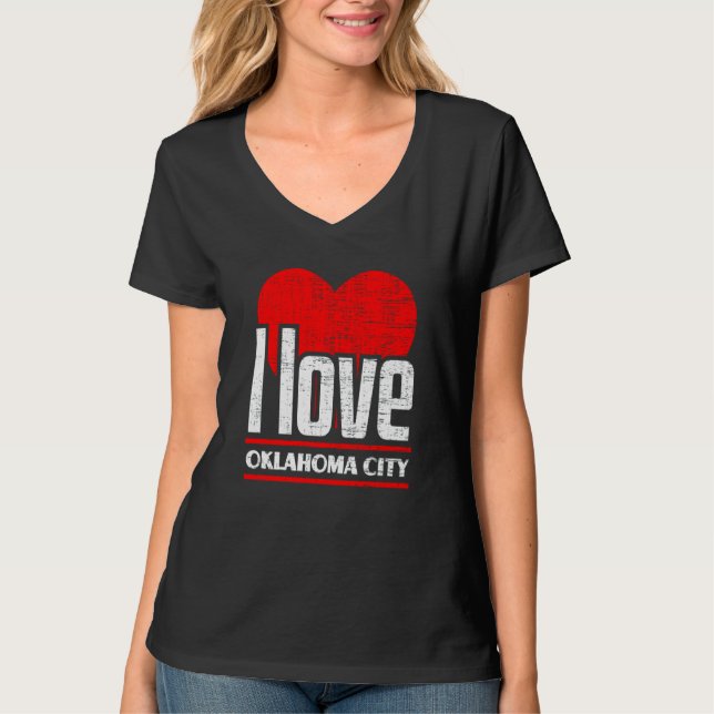 Camiseta I Love Oklahoma City Best Home City I Heart Oklaho (Frente)