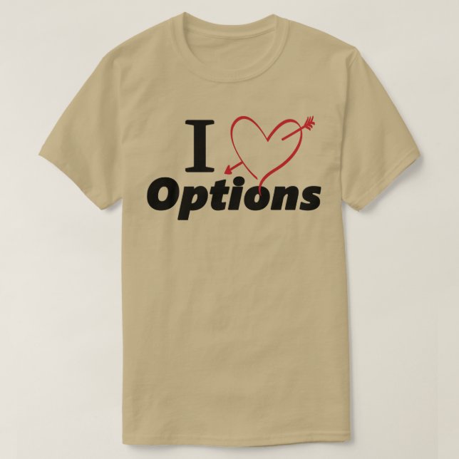 Camiseta I Love Options (Frente do Design)