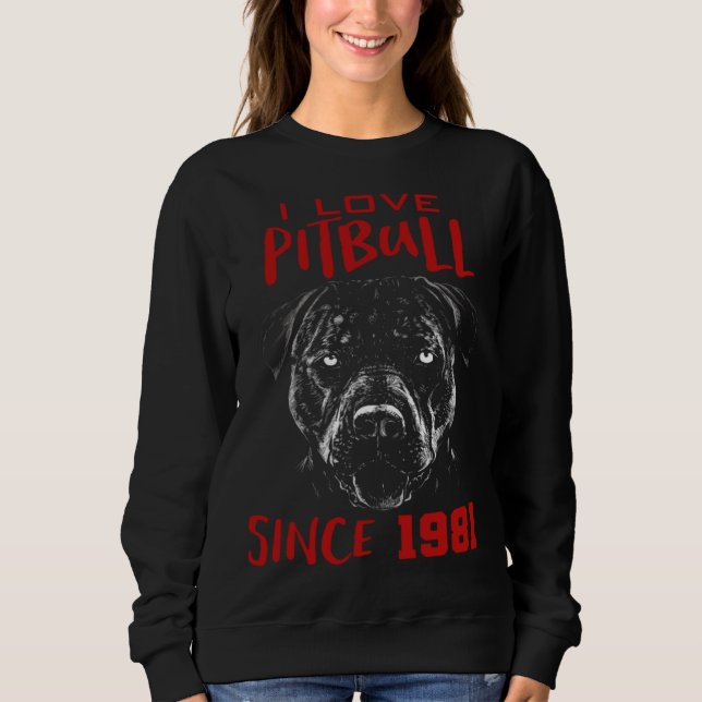 Camiseta I love pitbull since 1981 (Frente)