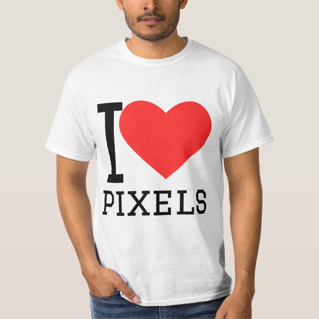 Camiseta I love pixels (Frente)