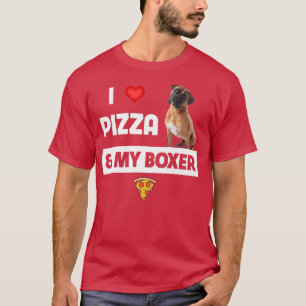 Camiseta I Love Pizza And My Boer Dog Owner Pepperoni Food