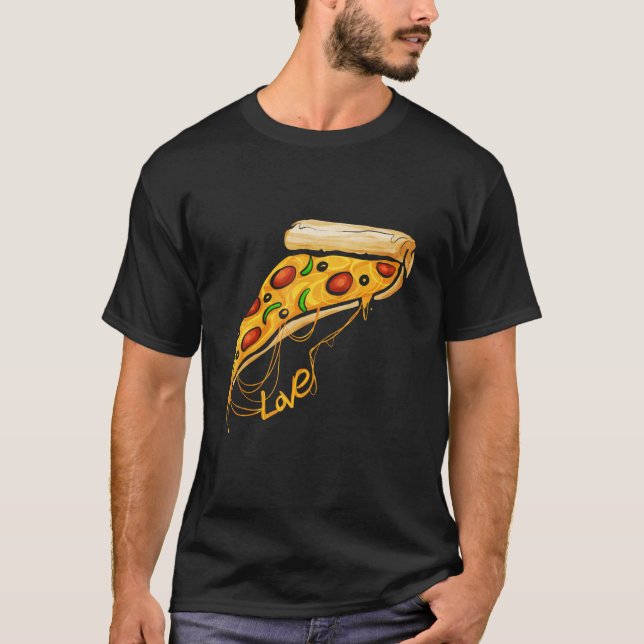 Camiseta I love Pizza Slice Cheese Pizza (Frente)