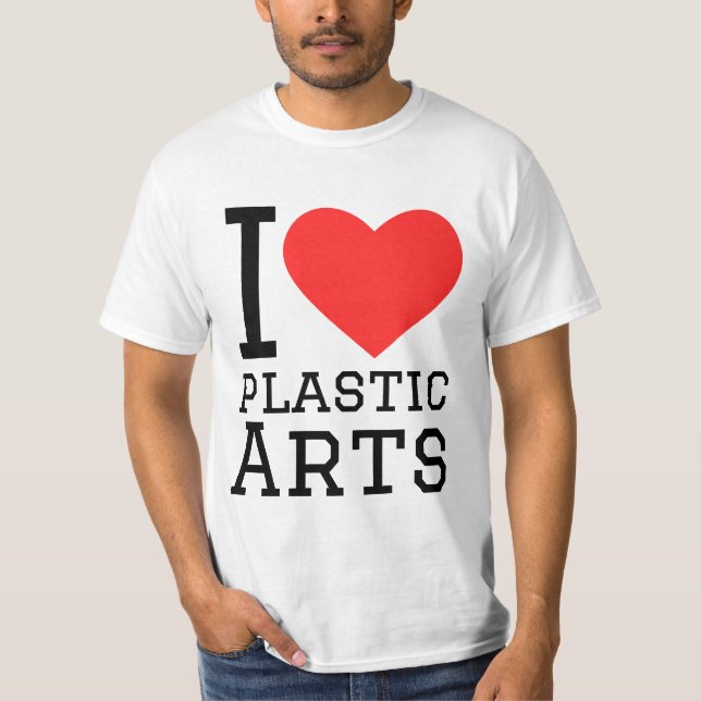 Camiseta I love plastic arts  (Frente)