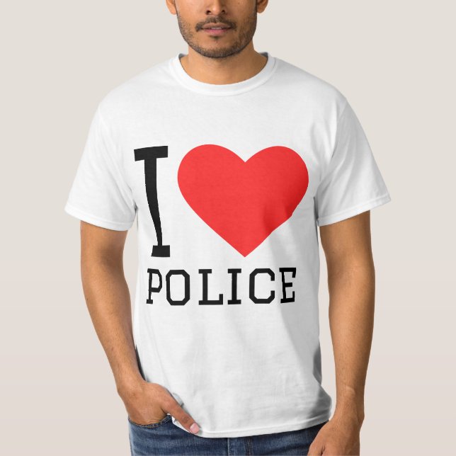 Camiseta i love police (Frente)