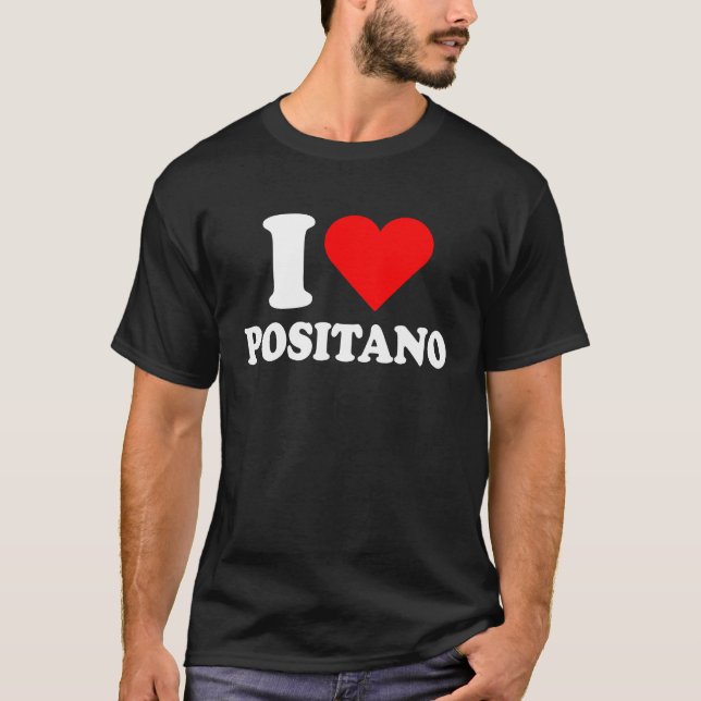 Camiseta I Love Positano I Love Italy Travel Heart Amalfi C (Frente)