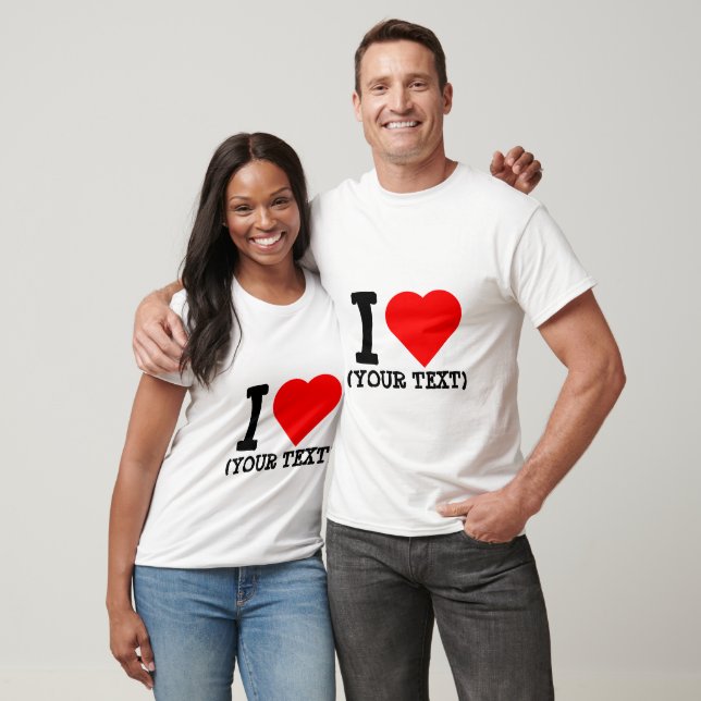 Camiseta I LOVE reutilizable (Unissex)