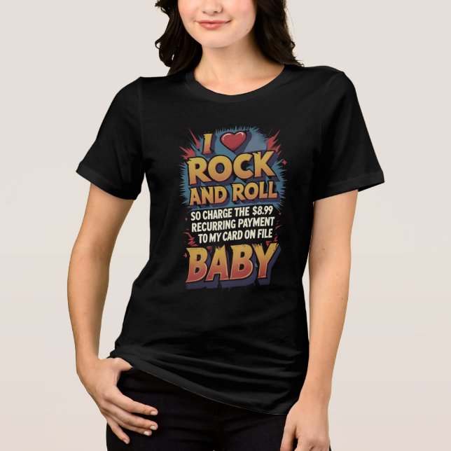 Camiseta I Love Rock N Roll At Any Cost (Frente)
