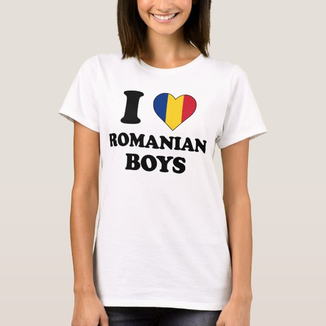Camiseta I love Romanian Boys (Frente)