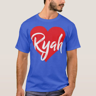 Camiseta I Love Ryah First Name Tshirt I Heart Named