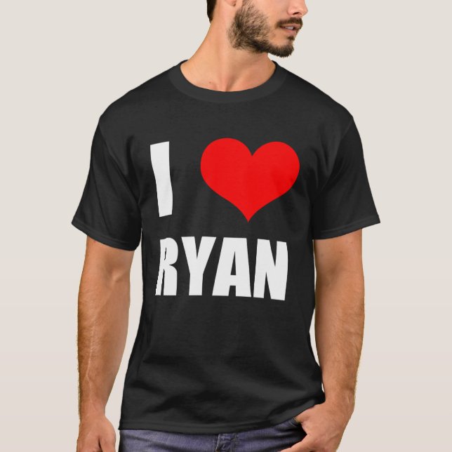 Camiseta I Love Ryan   Heart (Frente)