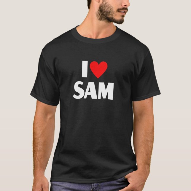 Camiseta I Love Sam  I Heart Sam (Frente)