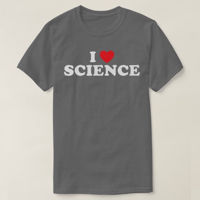 Camiseta I Love Science Heart Scientific Luv Knowledge Smar (Frente do Design)