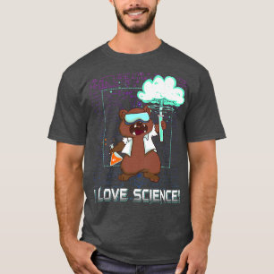 Camiseta I Love Science Nerd Geek Chemistry Scientist Grizz