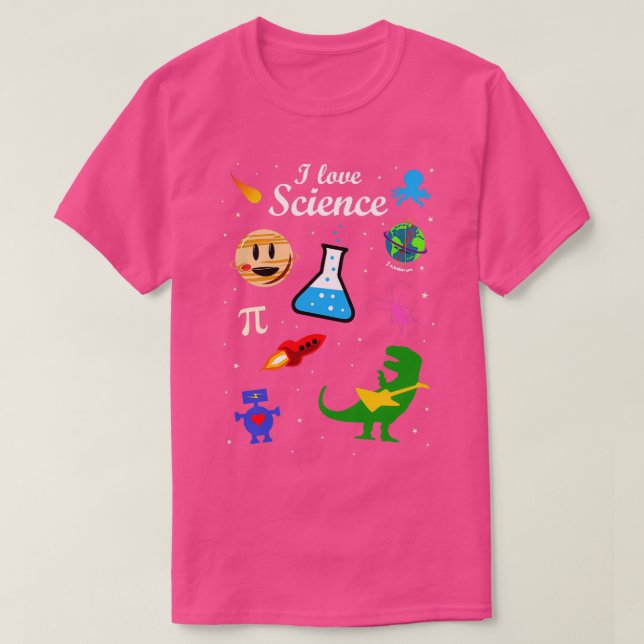 Camiseta I Love ScienceTShirt  (Frente do Design)