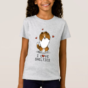 Camiseta I Love Shels (sable 2) Shetland Sheepdog Cute