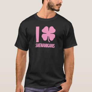 Camiseta I Love Shenanigans Heart Shamrock C St Patricks Da