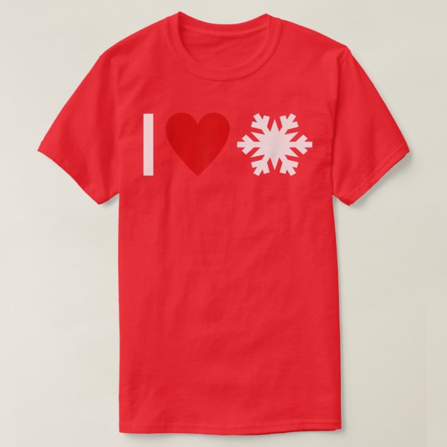 Camiseta I love Snow  (Frente do Design)