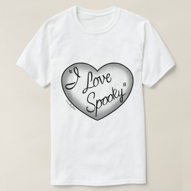 Camiseta I love spooky design   (Frente do Design)