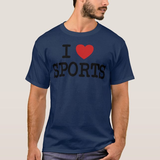 Camiseta I love sports Sport fitness perfect body friends (Frente)