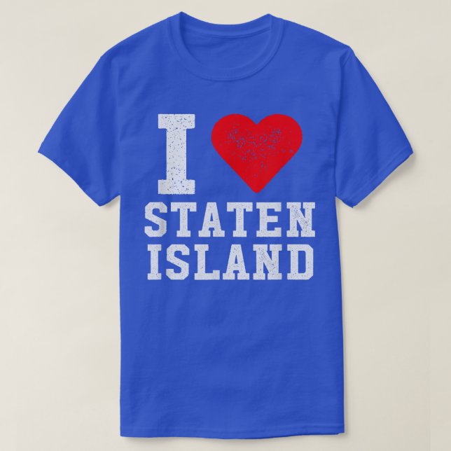 Camiseta I Love Staten Island Red Heart Meme  (Frente do Design)