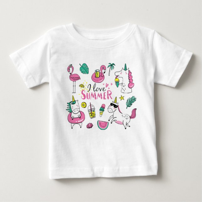 Camiseta I love summer cute (Frente)