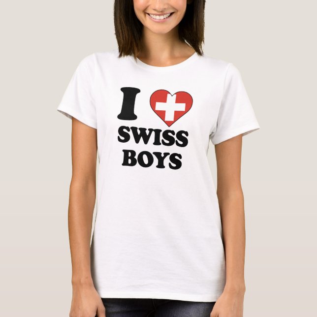 Camiseta I love Swiss Boys (Frente)