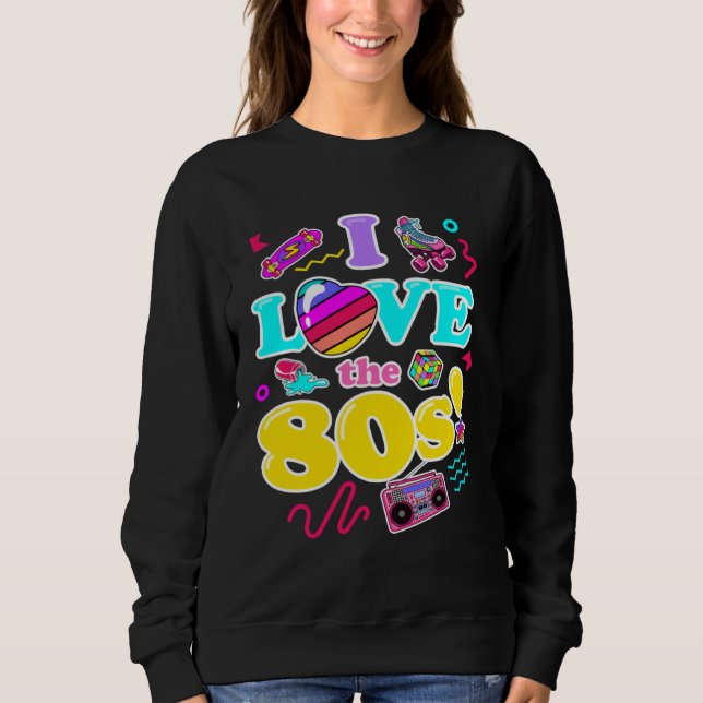 Camiseta I Love the 80s Retro 1980s Fashion Style Graphic (Frente)