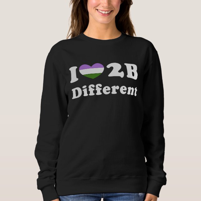 Camiseta I Love To Be Different Genderqueer Pride Flag Prid (Frente)