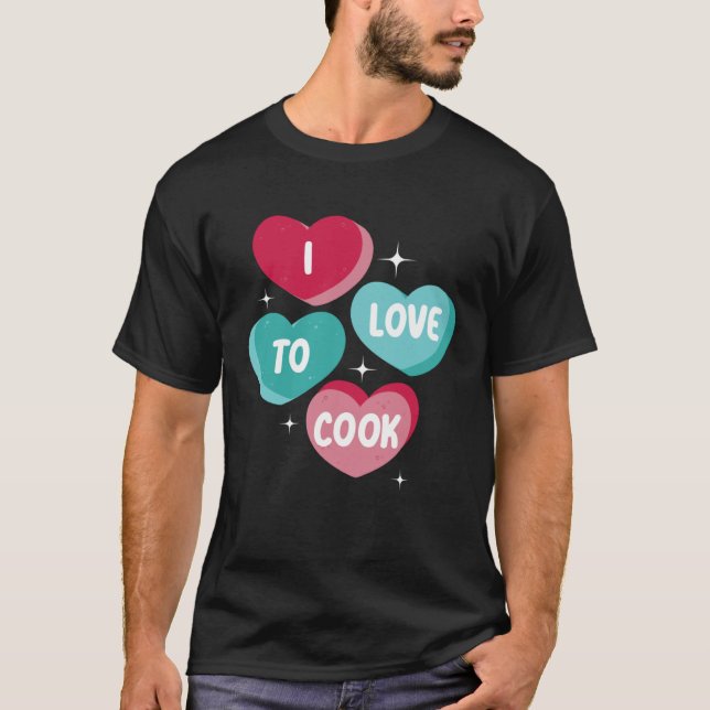 Camiseta I Love To Cook Cafeteria Job Profession Lady Cook  (Frente)