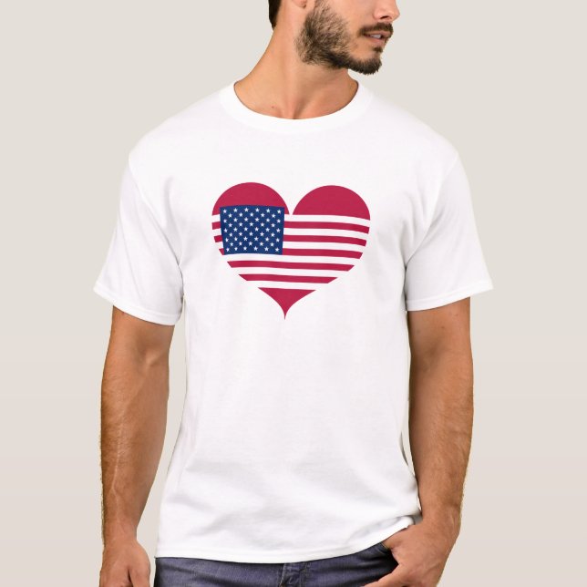 Camiseta I Love USA Flag (Frente)