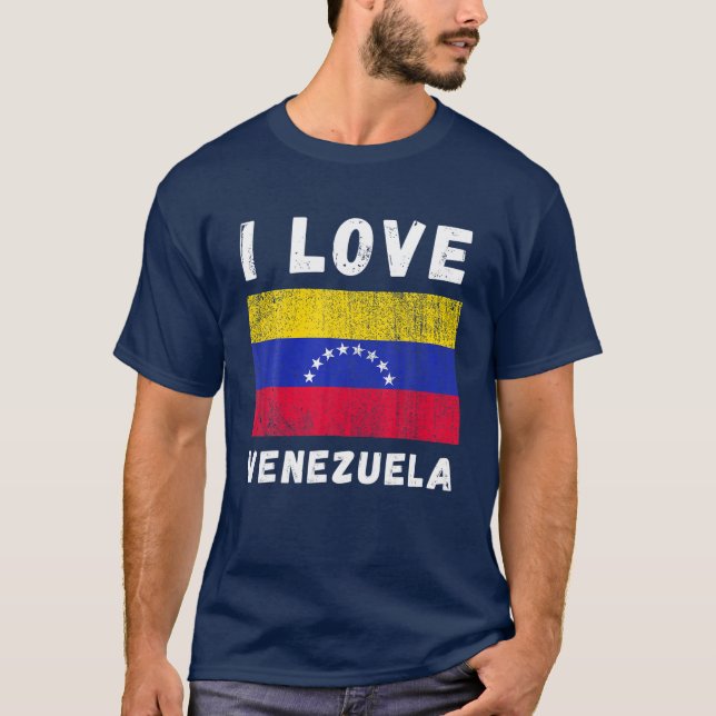 Camiseta I Love Venezuela I Heart Venezuela Family Viagem (Frente)