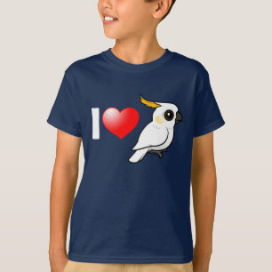 Camiseta I Love Yellow Crested Cockatoos (baixo)