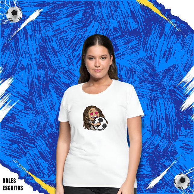 Camiseta I love you football, woman with dreadlocks (Criador carregado)