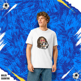 Camiseta I love you football, woman with dreadlocks