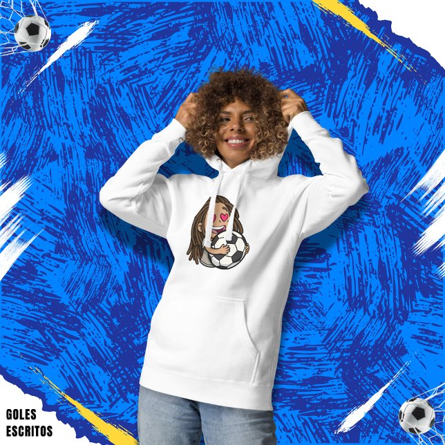 Camiseta I love you football, woman with dreadlocks (Criador carregado)
