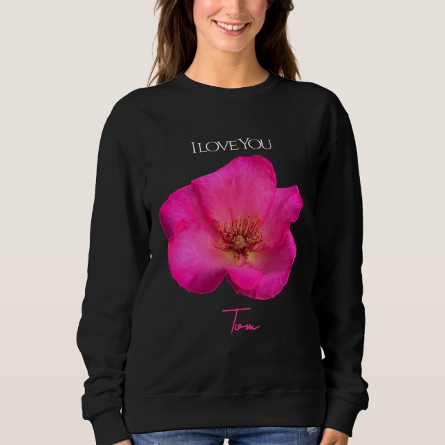 Camiseta I Love You - Rose -Valentines Personalized   (Frente)