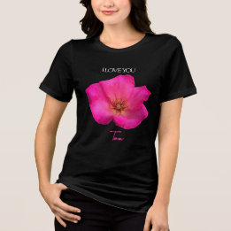 Camiseta I Love You - Rose -Valentines Personalized  