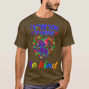 Camiseta I Love You To Pieces Elephant for Autism Awareness