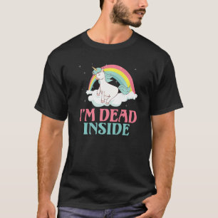 Camiseta I m dead inside Einhorn