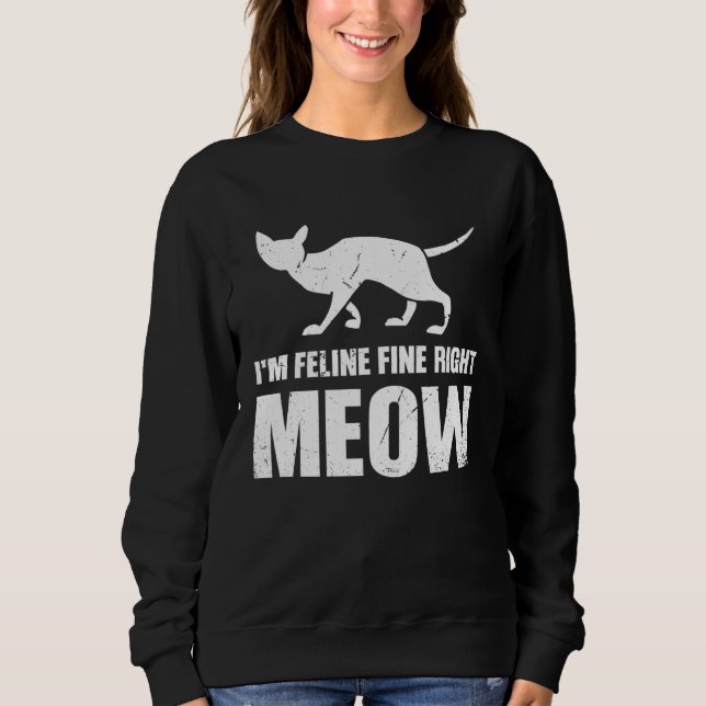 Camiseta I m Feline fine right Meow (Frente)