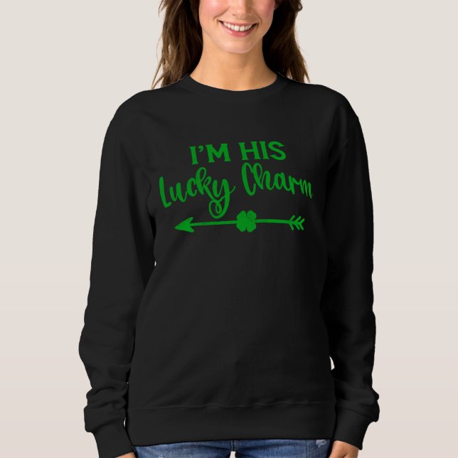 Camiseta I m Her Shamrock I m His Lucky Charm St Patricks C (Frente)